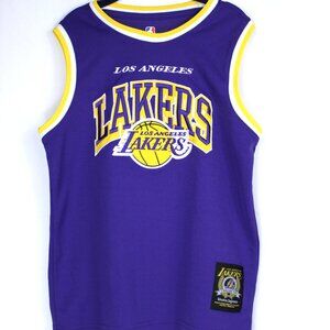 NBA LOS ANGELES LAKERS WESTERN CONFERENCE BOYS SIZE 8 PURPLE BASKETBALL JERSEY